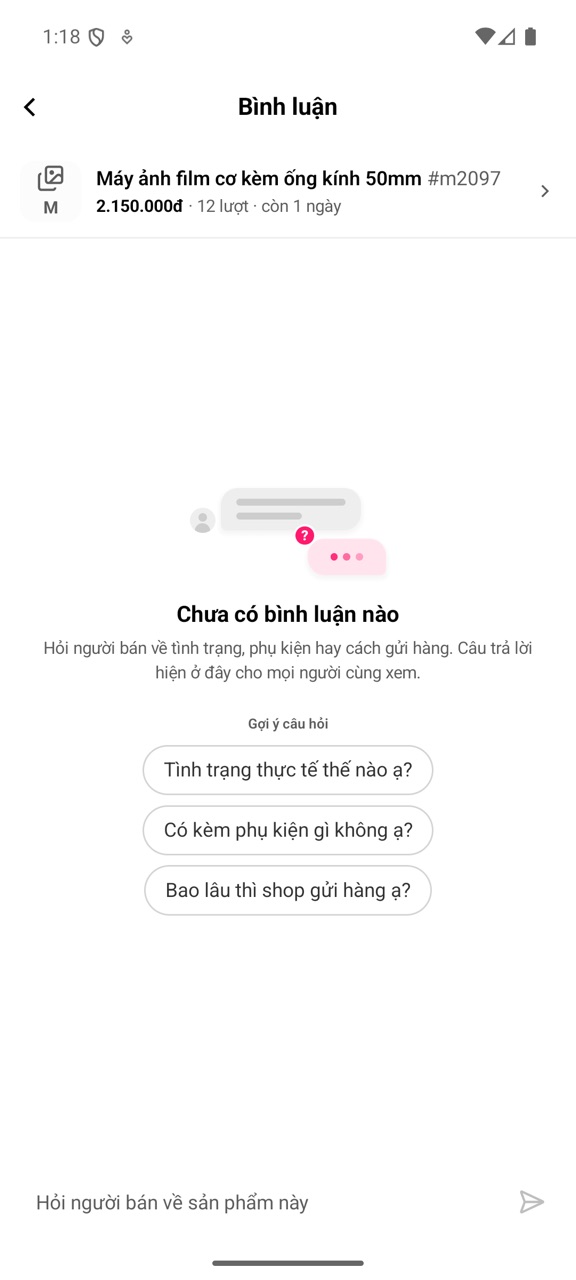 Chưa có bình luận nào: Gợi ý câu hỏi