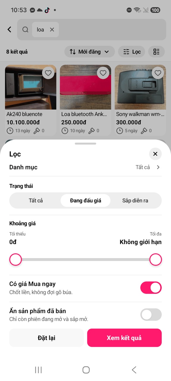 Bảng Lọc