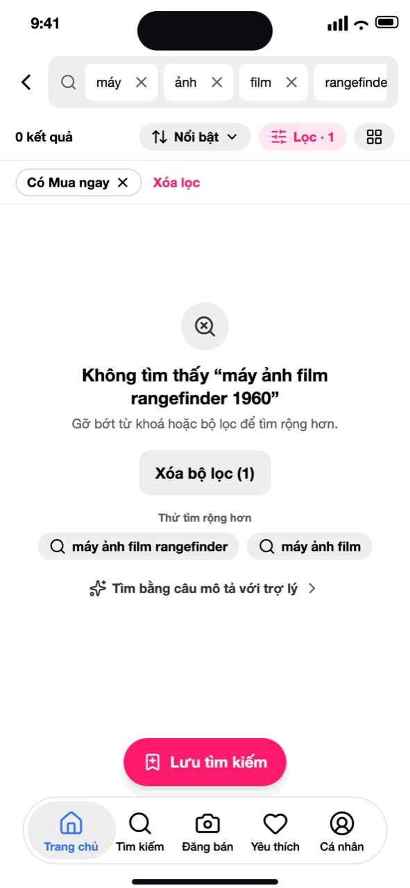 Không tìm thấy: Xóa bộ lọc, Thử tìm rộng hơn