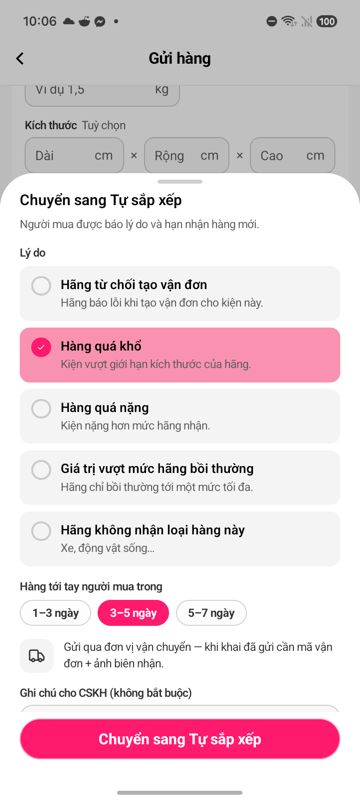 Bảng Chuyển sang Tự sắp xếp: lý do, thời gian giao