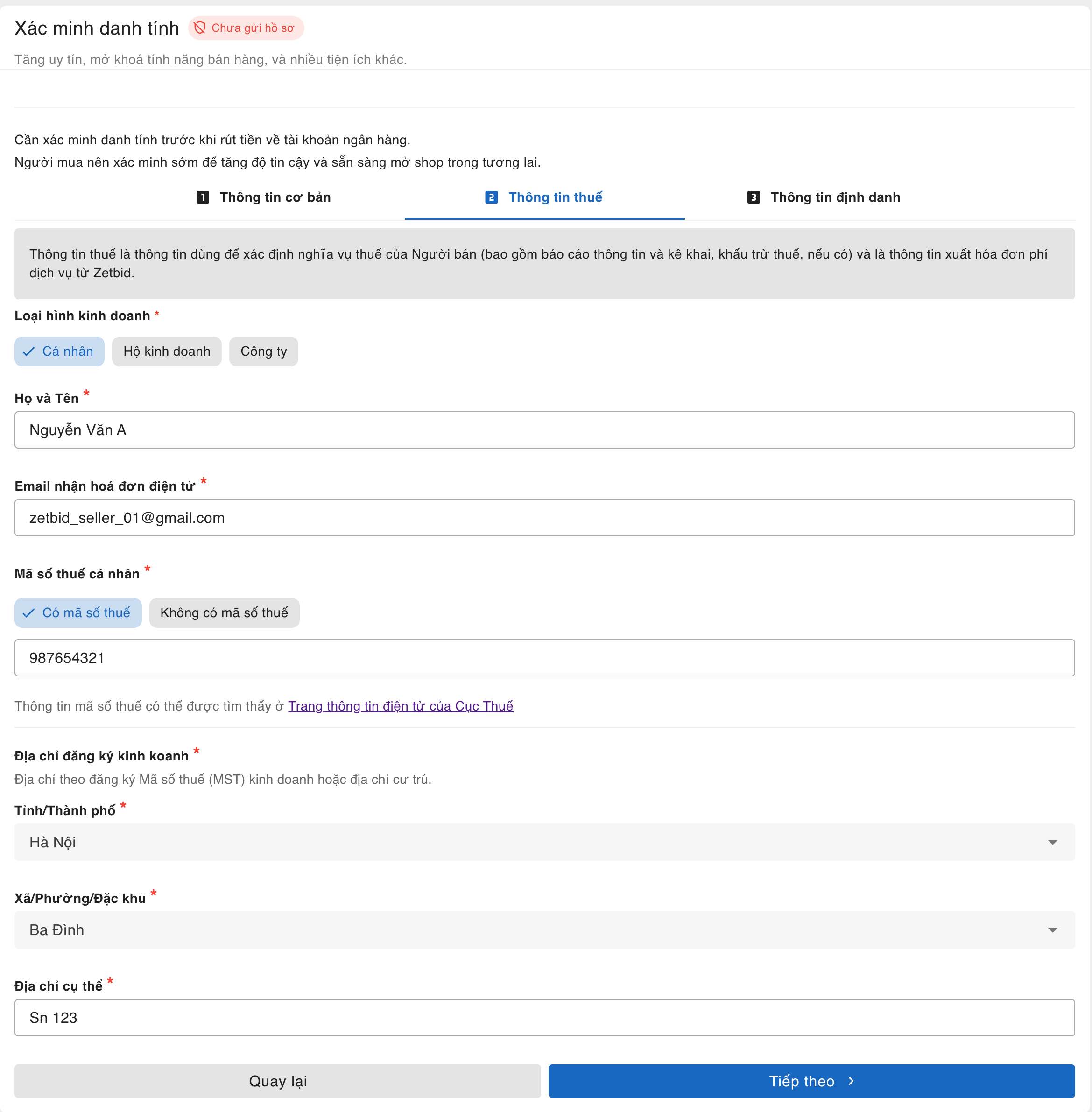 Zetbid App trên Android